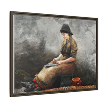A Fishergirl Baiting Lines (1881) by Winslow Homer