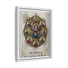 Saint George and Saint Antony of Padua, Saint Catherine of Alexandria, Saint Peter the Apostle, Saint Philomena, Saint Anne, Saint Barbara, Saint John the Baptist and Saint Agnes