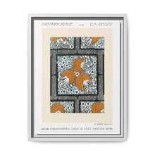 Flower pochoir pattern in Art Nouveau oriental style. Original from our own 1914 edition of Samarkande - NOMADEN ART GALLERY