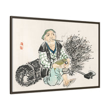 Smoking farmer with branches by Kōno Bairei (1844-1895)