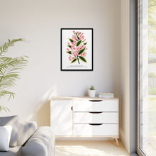 Pink flowers, Weigela lithograph (1900)