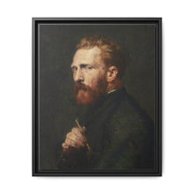 Framed Matte Canvas Wall Art - Vintage Portrait of Artist - NOMADEN ART GALLERY
