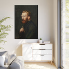 Framed Matte Canvas Wall Art - Vintage Portrait of Artist - NOMADEN ART GALLERY