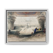 Ancient Egypt Art Print: Edfou Temple Portico View by David Roberts - Wall Art Canvas Print - NOMADEN ART GALLERY