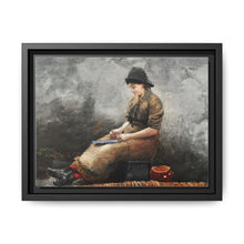 A Fishergirl Baiting Lines (1881) by Winslow Homer - NOMADEN ART GALLERY