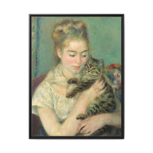 Pierre-Auguste Renoir's Woman with a Cat (c. 1875) - NOMADEN ART GALLERY