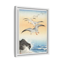 Five seagulls above turbulent sea (1900 - 1930) by Ohara Koson