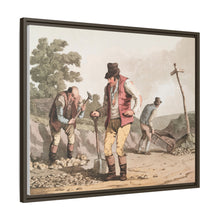 Illustration of stone breakers on the road from The Costume of Yorkshire (1814) by George Walker