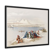 Pyramids of Gezeeh (Giza) from the Nile illustration by David Roberts (1796–1864)