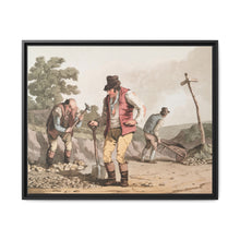 Illustration of stone breakers on the road from The Costume of Yorkshire (1814) by George Walker - NOMADEN ART GALLERY