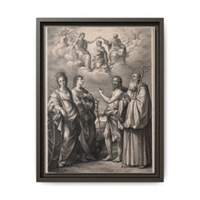 The coronation of the Virgin with four saints: Saint Catherine of Alexandria, Saint John the Evangelist, Saint John the Baptist and Saint Benedict or Saint Romuald. Drawing by F. Rosaspina, c. 1830, after G. Reni. - NOMADEN ART GALLERY