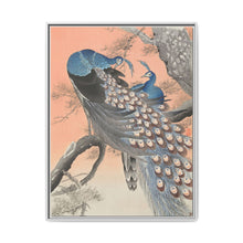 Two peacocks on tree branch (1900 - 1930) by Ohara Koson