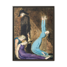 Man supporting a supine woman, an aged man with bell, and a woman in a blue dress raising arms illustration from Europe: a Prophecy by William Blake (1752-1827) - NOMADEN ART GALLERY