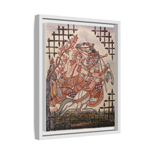 A scene from the Ramayana: Hanuman catching Virunyananti . Gouache painting by a Thai artist.