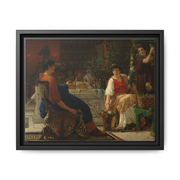Preparations for the Festivities (The Floral Wreath) (1866) by Sir Lawrence Alma Tadema - NOMADEN ART GALLERY