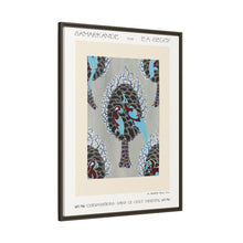 Estampado pochoir con estampado de pájaros Art Nouveau en estilo oriental