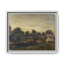 Farming Village at Twilight (1884) by Vincent Van Gogh - Framed Vintage Canvas Art - NOMADEN ART GALLERY