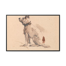 A Terrier, Sitting, Facing Left - NOMADEN ART GALLERY