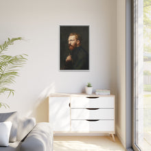 Framed Matte Canvas Wall Art - Vintage Portrait of Artist - NOMADEN ART GALLERY
