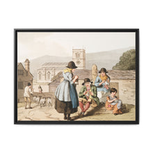 Illustration of Wensley Dale knitters from The Costume of Yorkshire (1814) by George Walker - NOMADEN ART GALLERY