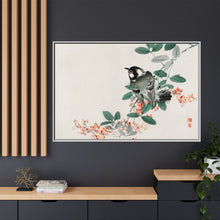 Black-capped chickadee by Kōno Bairei (1844-1895)