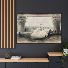 Ancient Egypt Art Print: Edfou Temple Portico View by David Roberts - Wall Art Canvas Print