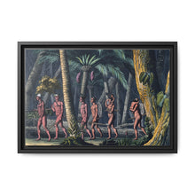 Puri Indians by the Paraiba river, Brazil. Coloured aquatint by P. Fumagalli, ca. 1821, after M. Zu Wied-Neuwied. - NOMADEN ART GALLERY