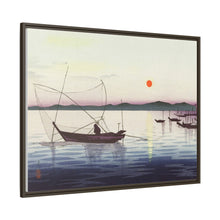 Boats and setting sun (1900 - 1936) by Ohara Koson