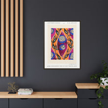 Flower pochoir pattern in Art Nouveau oriental style