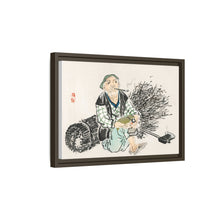 Smoking farmer with branches by Kōno Bairei (1844-1895)