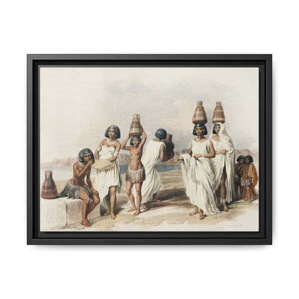 Nubian women at Kortie on the Nile illustration by David Roberts (1796–1864) - NOMADEN ART GALLERY