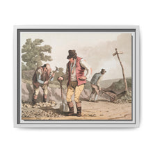 Illustration of stone breakers on the road from The Costume of Yorkshire (1814) by George Walker - NOMADEN ART GALLERY