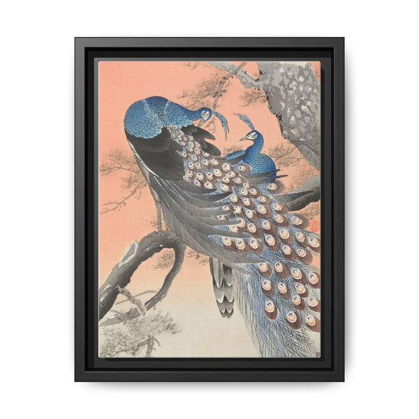 Two peacocks on tree branch (1900 - 1930) by Ohara Koson
