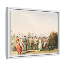 Illustration of rape threshing from The Costume of Yorkshire (1814) by George Walker