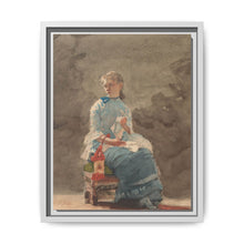 Young Woman Sewing (1876) by Winslow Homer - NOMADEN ART GALLERY