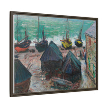 Boats on the Beach at Étretat (1885) by Claude Monet - NOMADEN ART GALLERY