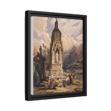 People near a river praying before the figure of a saint on a memorial cross - NOMADEN ART GALLERY