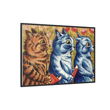 Three cats singing. Gouache by Louis Wain, 1925/1939