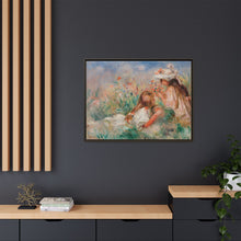 Mädchen im Gras arrangieren einen Blumenstrauß (Fillette couchée sur l'herbe et jeune fille arrangant un Bouquet) (1890) von Pierre-Auguste Renoir.