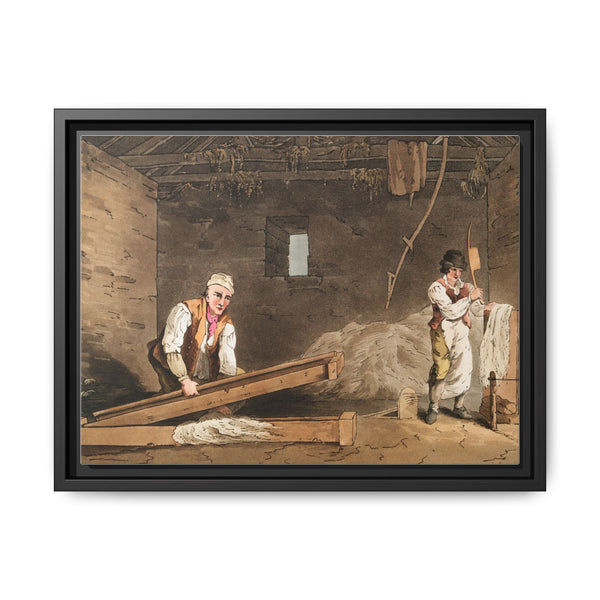 Illustration of line swinglers from The Costume of Yorkshire (1814) by George Walker