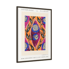 Flower pochoir pattern in Art Nouveau oriental style