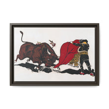 Matador and bull, aesthetic woodcut - NOMADEN ART GALLERY
