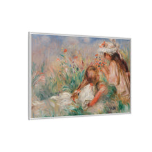 Mädchen im Gras arrangieren einen Blumenstrauß (Fillette couchée sur l'herbe et jeune fille arrangant un Bouquet) (1890) von Pierre-Auguste Renoir.