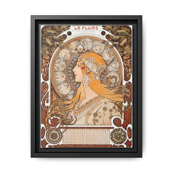 Alphonse Maria Mucha's Zodiaque or La Plume (ca. 1896–1897). Famous Art Nouveau artwork