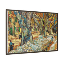 The Large Plane Trees (Road Menders at Saint-Rémy) (1889) by Vincent Van Gogh. Original from The Cleveland Museum of Art. - NOMADEN ART GALLERY