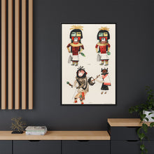 Hopi Katcinas - Piokot Turkwinu Turkwinu Mana (1895) drawn by the native people from the book of Jesse Walter Fewkes (1850–1930) - NOMADEN ART GALLERY