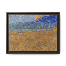 Landschap met korenschelven en opkomende maan (1889) by Vincent van Gogh - NOMADEN ART GALLERY