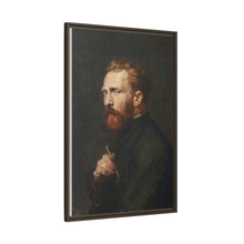 Framed Matte Canvas Wall Art - Vintage Portrait of Artist - NOMADEN ART GALLERY