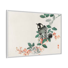 Black-capped chickadee by Kōno Bairei (1844-1895)