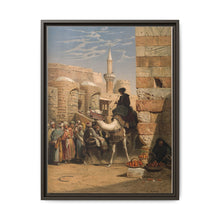 Egypt: a street with a man smoking and riding a camel. Chromolithograph after C. F. H. Werner, 1873. - NOMADEN ART GALLERY